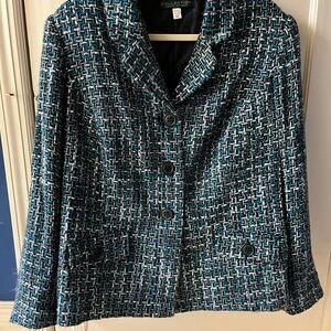 Women's Blue Tweed Jacket